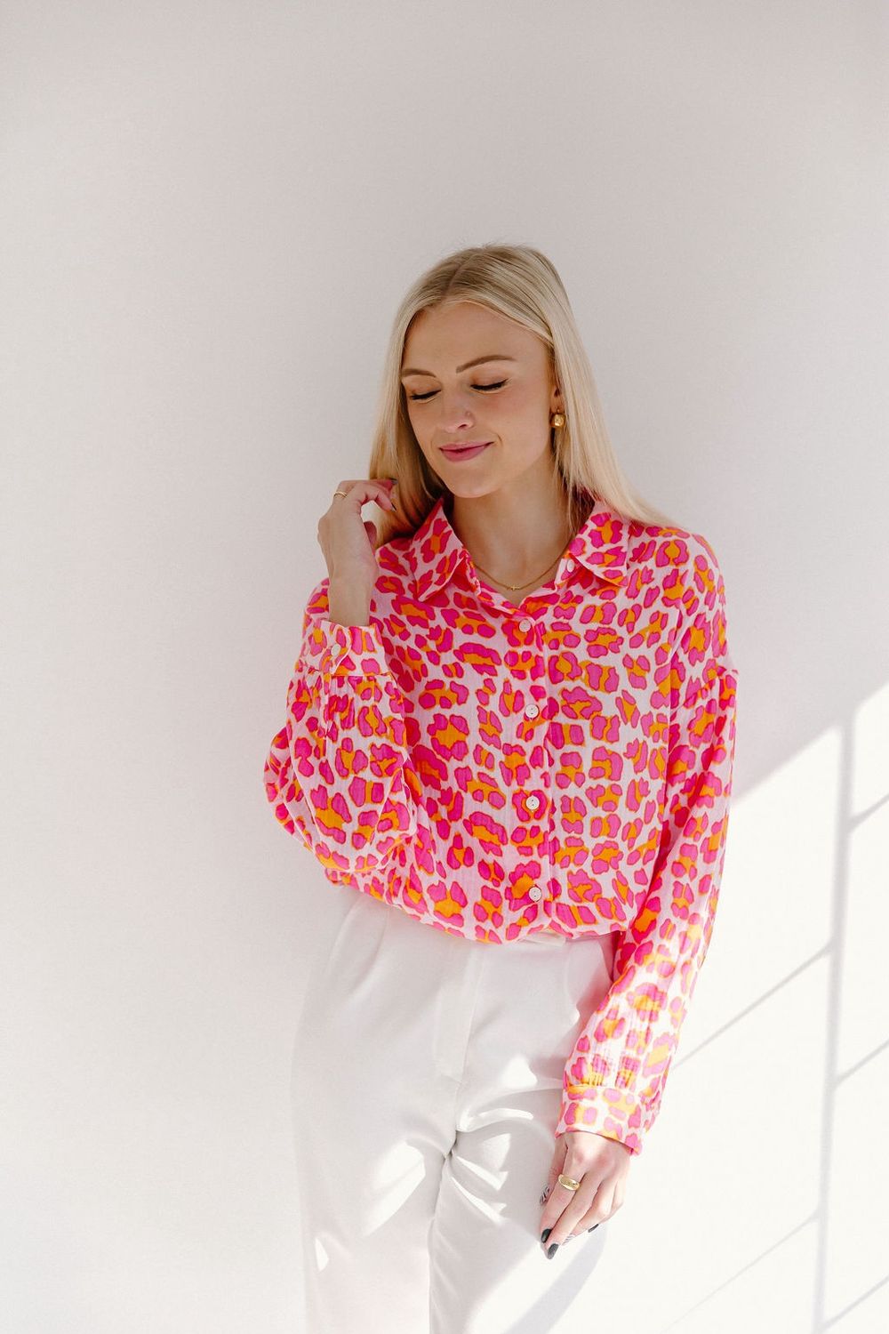 Rose Leopard Blouse