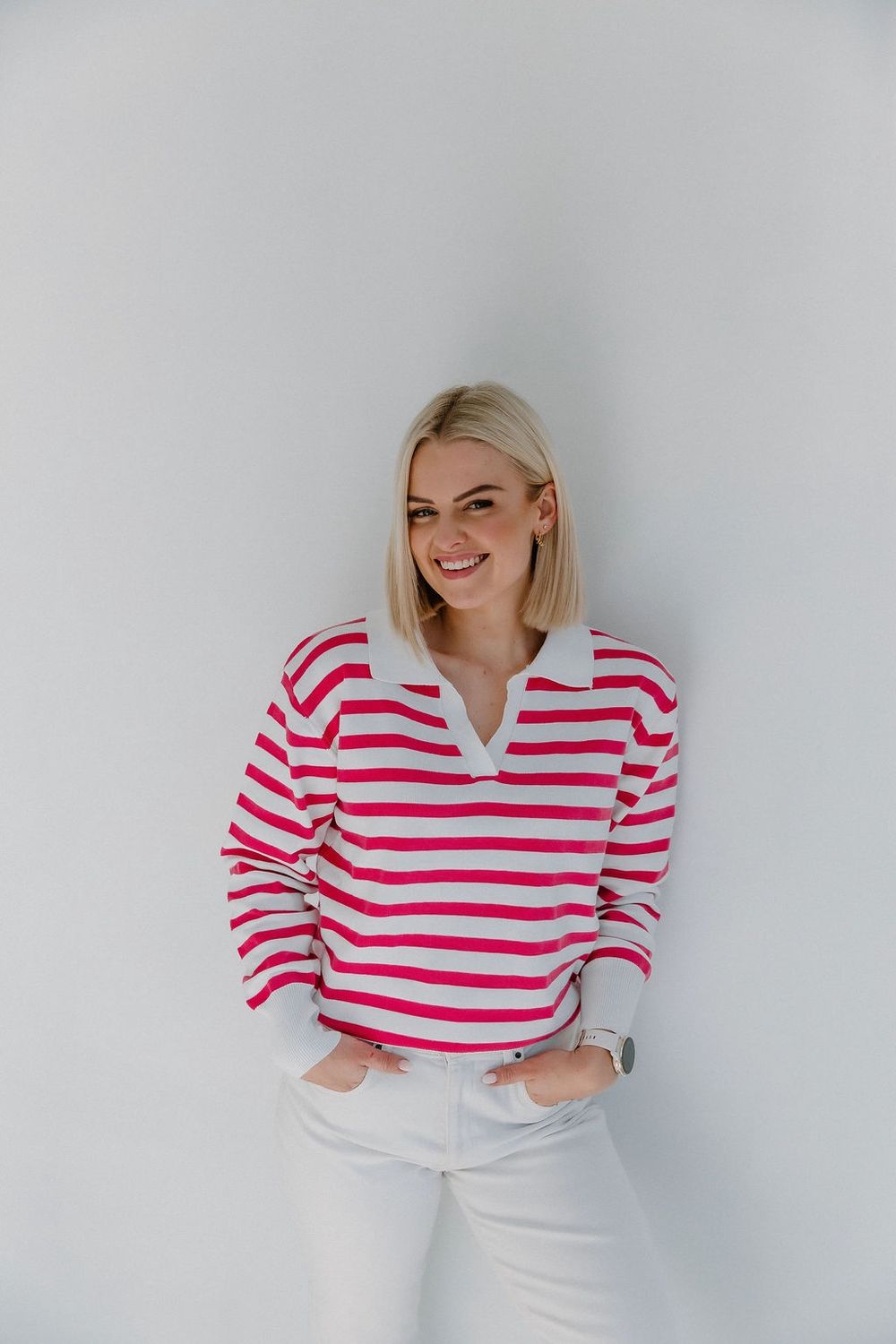 Pink Striped Knit