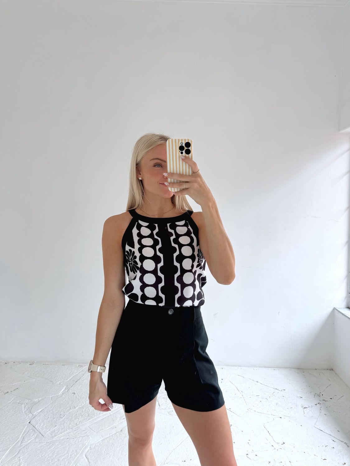 Black Abstract Top