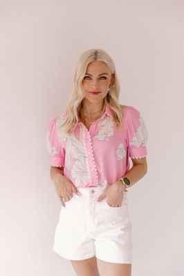 Pink Floral Top