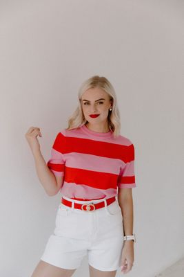 Callie Top Pink &amp; Red