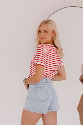 Red &amp; White Tee