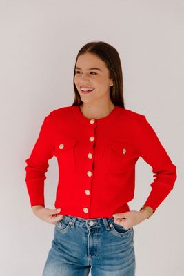 Lia Cardigan Red