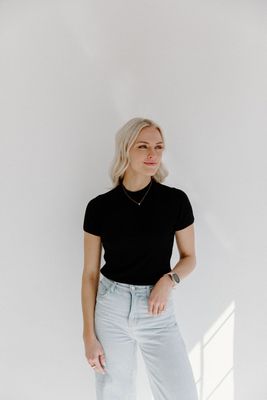 Black Knit Tee