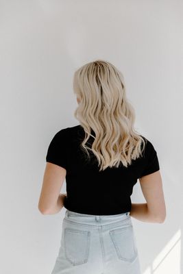 Black Knit Tee