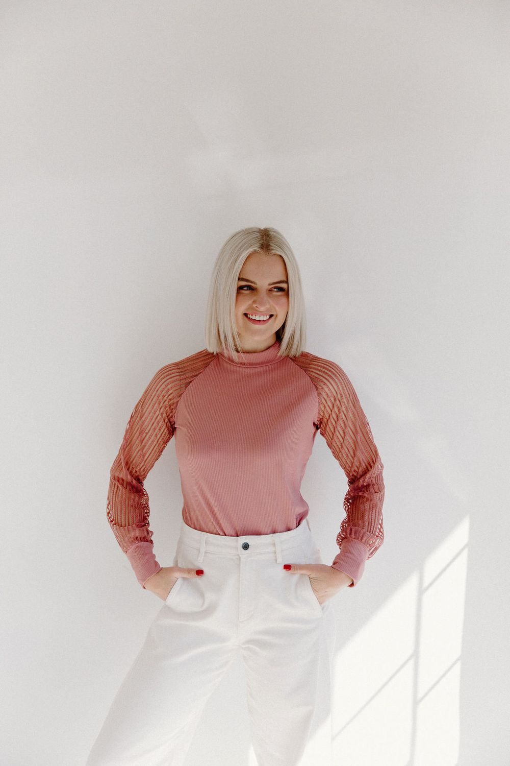 Pink Mesh Top