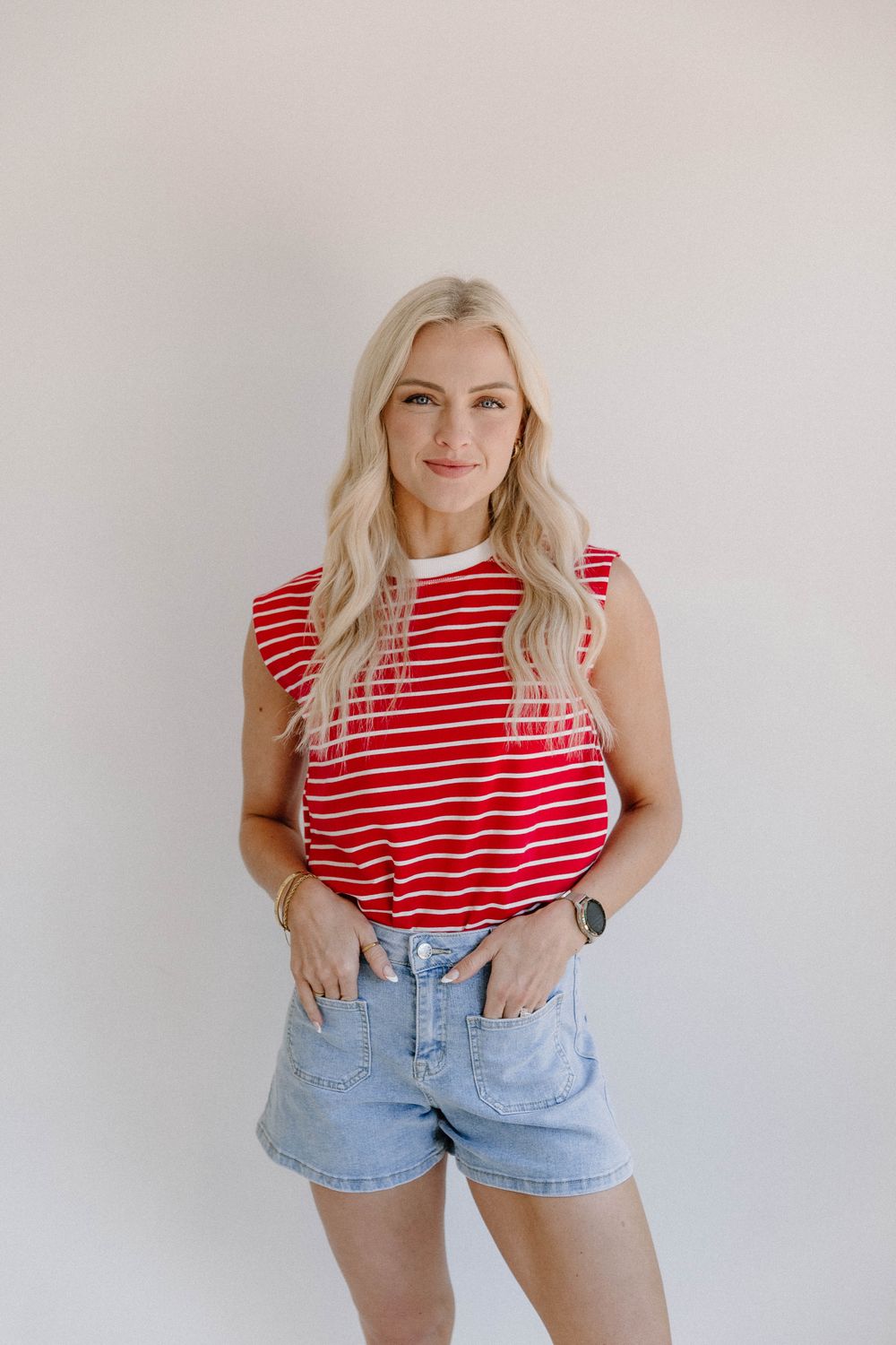 Red Striped Top