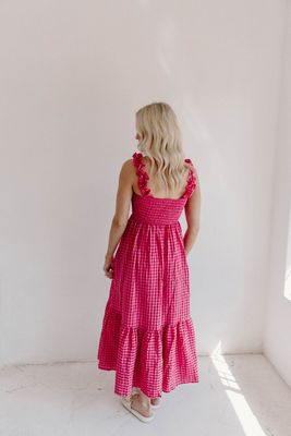 Pink Plaid Dress