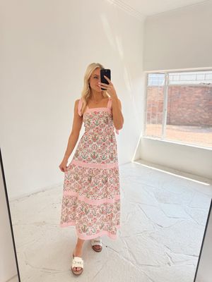 Piper Dress Pink/White