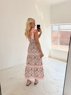 Piper Dress Pink/White