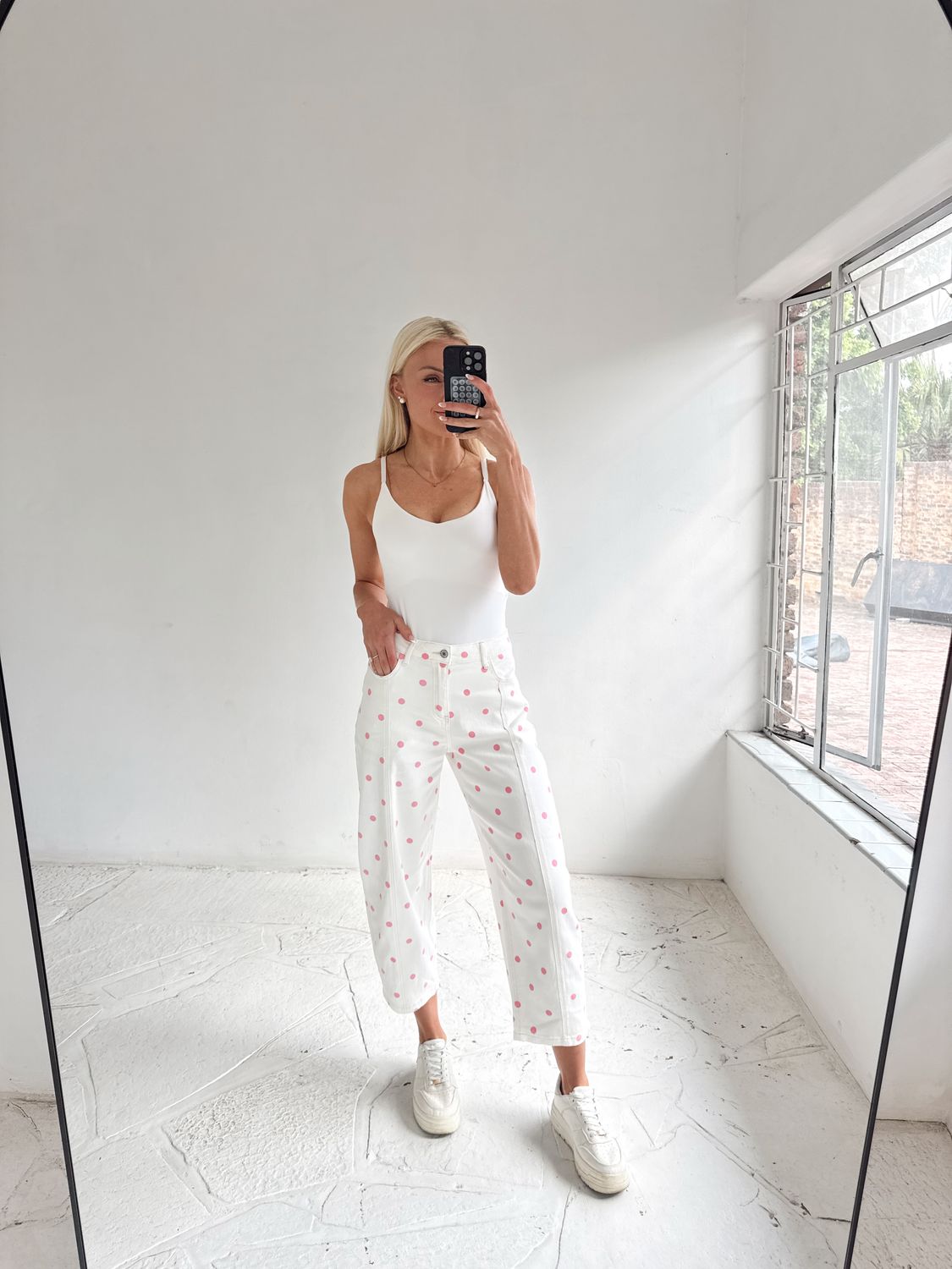 Pink Polka Jean