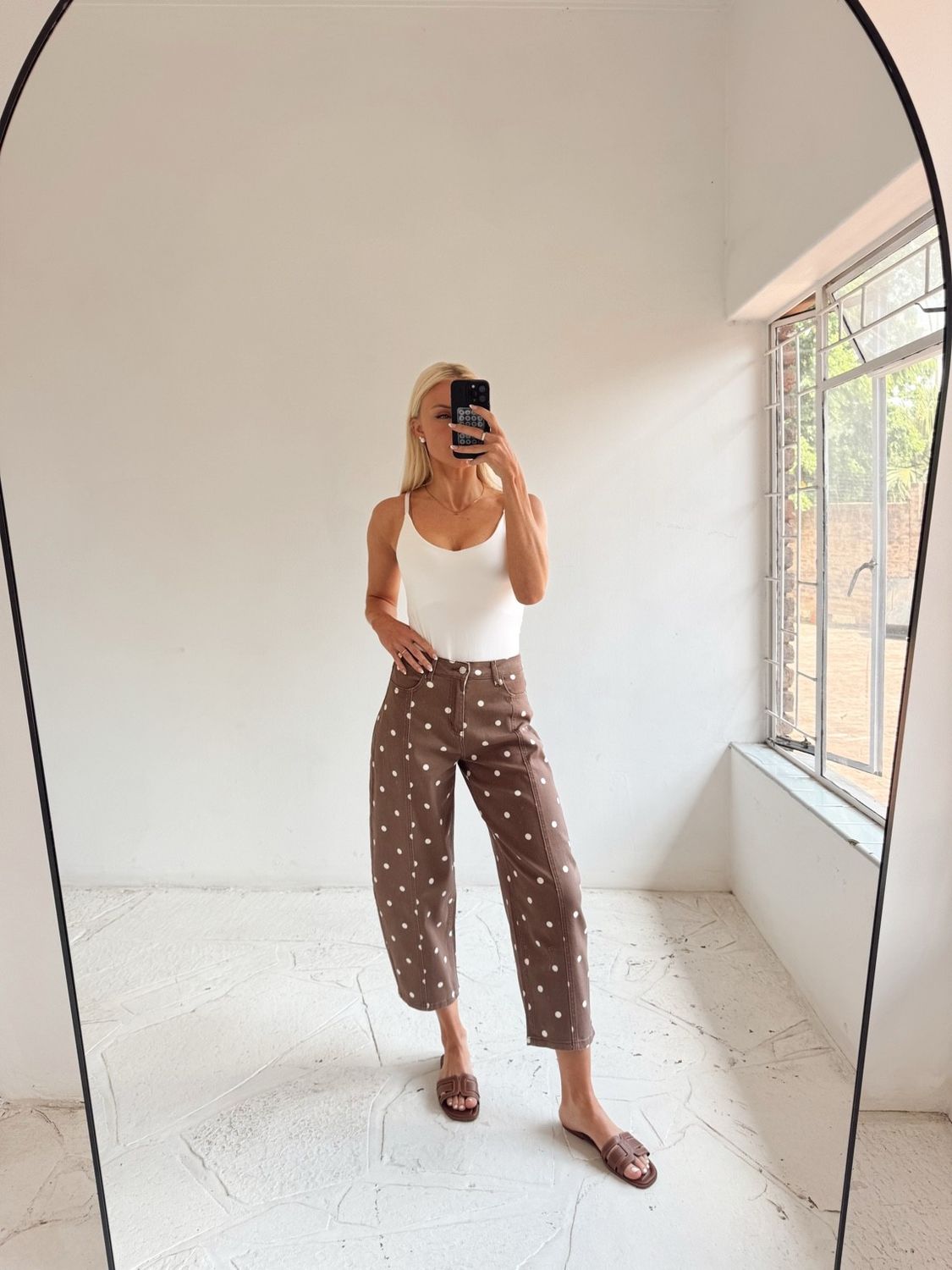 Brown Polka Jean