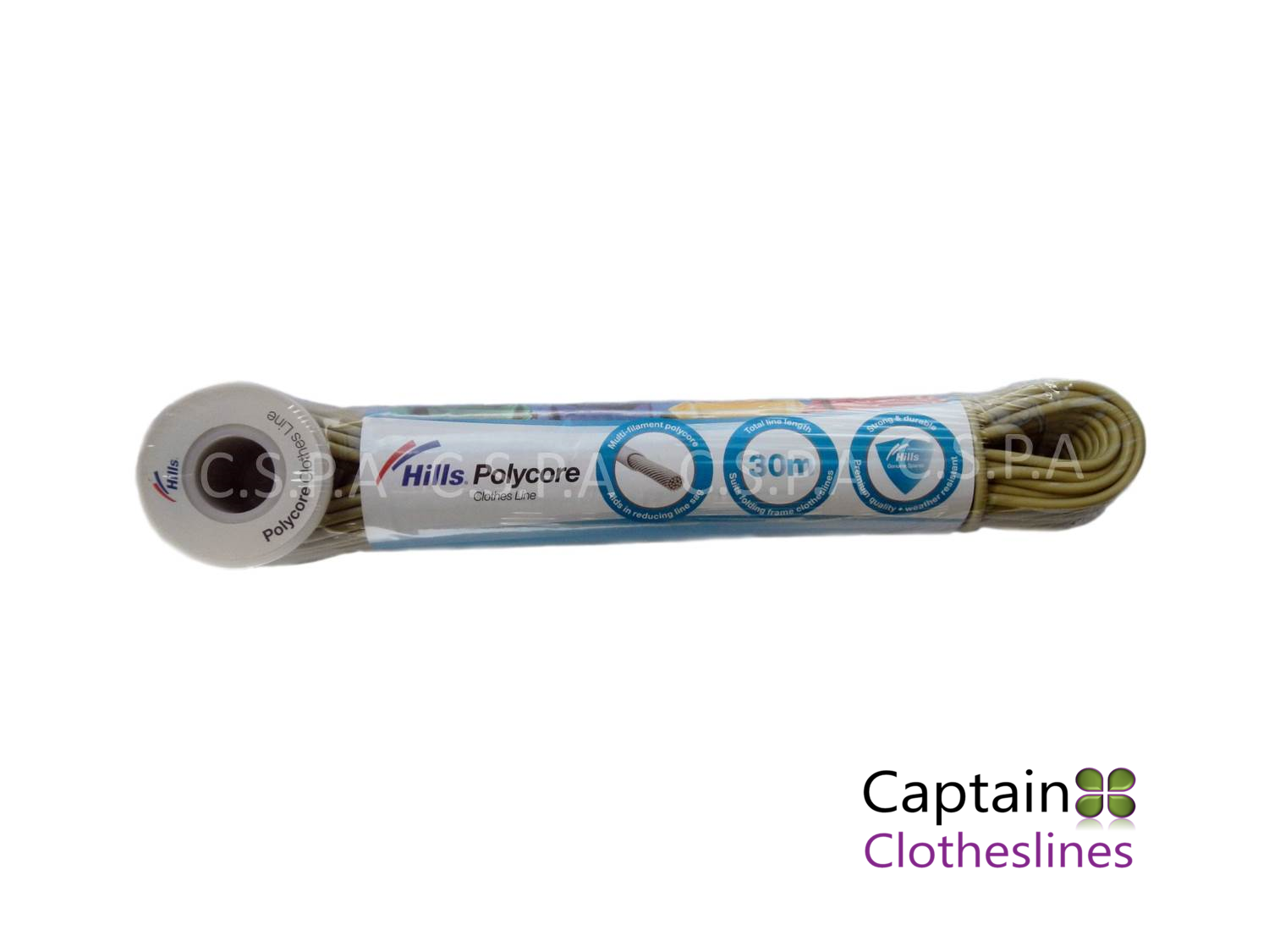 Hills 30m Polycore Clothesline Replacement Cord Light Grey