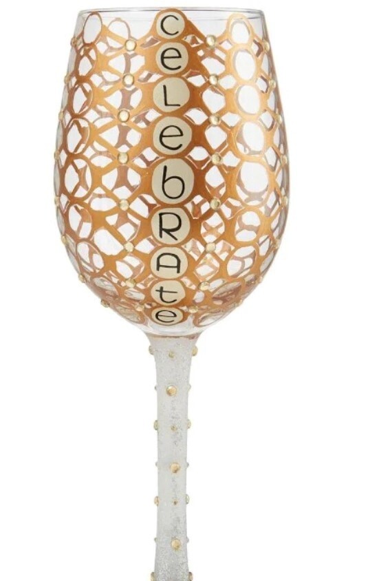 &quot;Celebrate&quot; Wine Glass