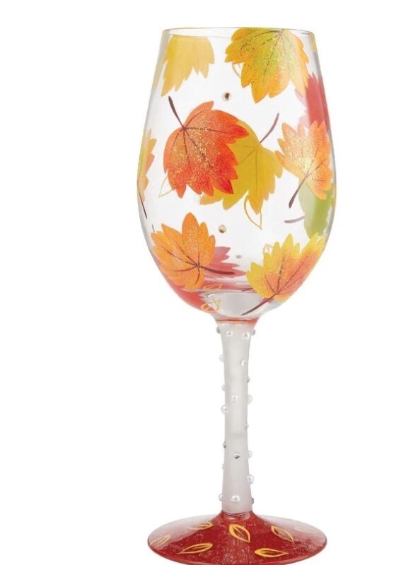 &quot;Autumn Bliss&quot; Wine Glass