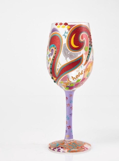 &quot;29 and Holding&quot; Wine Glass