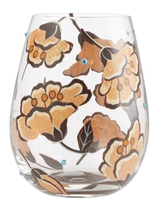 &quot;Jungle Beauty&quot; Stemless Wine Glass