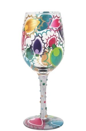 &quot;All is Bright&quot; Wine Glass