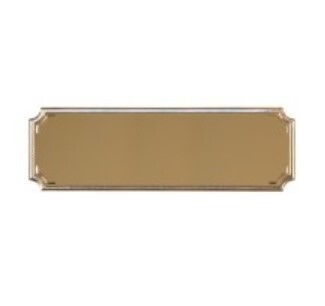Gold Notched Plaque 2&quot; x 5/8&quot;