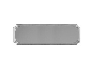 Silver Notched Plaque 2&quot; x 5/8&quot;