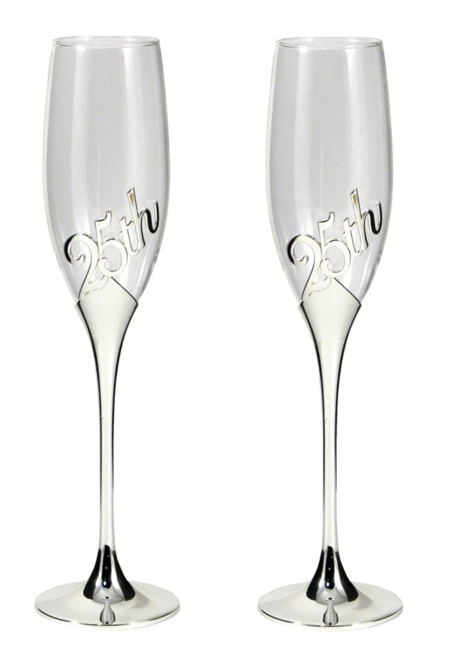 25th Champagne Flutes
