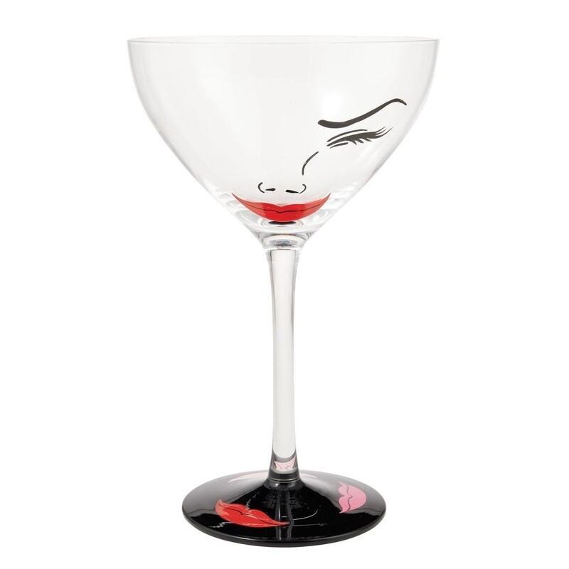 &quot;Flirtini&quot; Cocktail Glass