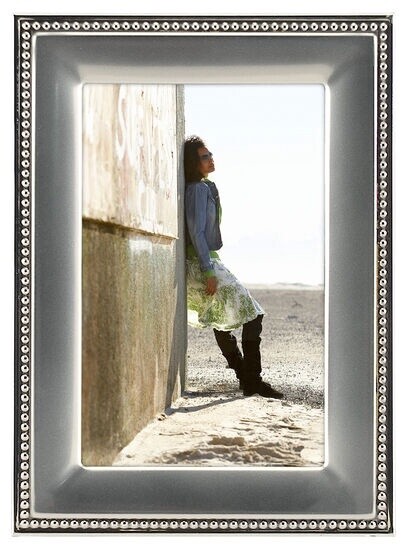 2-Tone Bead-Silver Frame 4x6