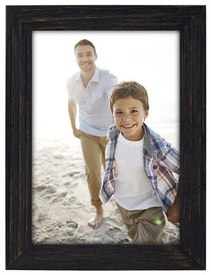 Linear Rough Black Frame 8x10