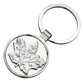 Silver Maple Keychain
