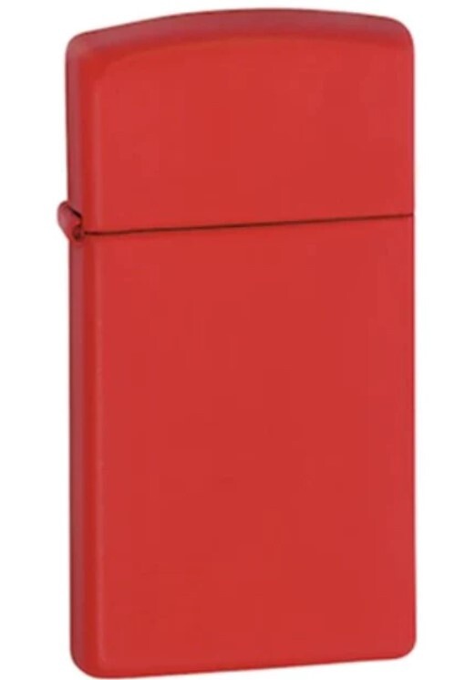 Slim Red Matte Zippo Lighter