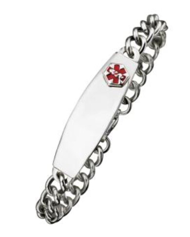 Stainless Steel Chained Medical ID Bracelet