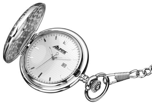 Quartz Pocket Watch - Silver Roman Numerals