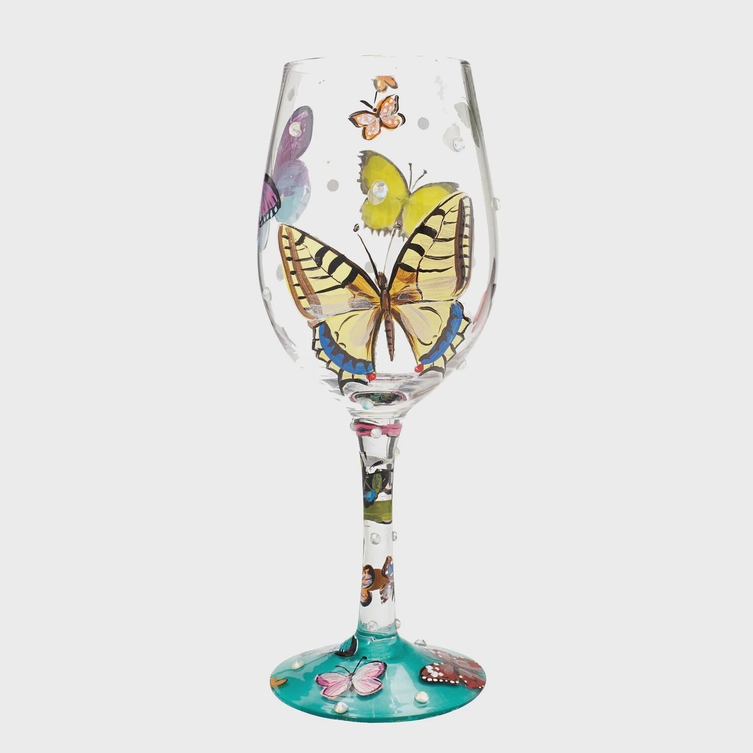 Butterfly Wine Glass