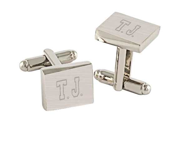 Brushed Silver Cuff Links