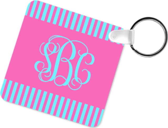 Customizable Key Chain - Square, Aluminum, Double-Sided