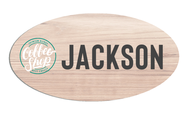 Customizable Name Badge - Oval