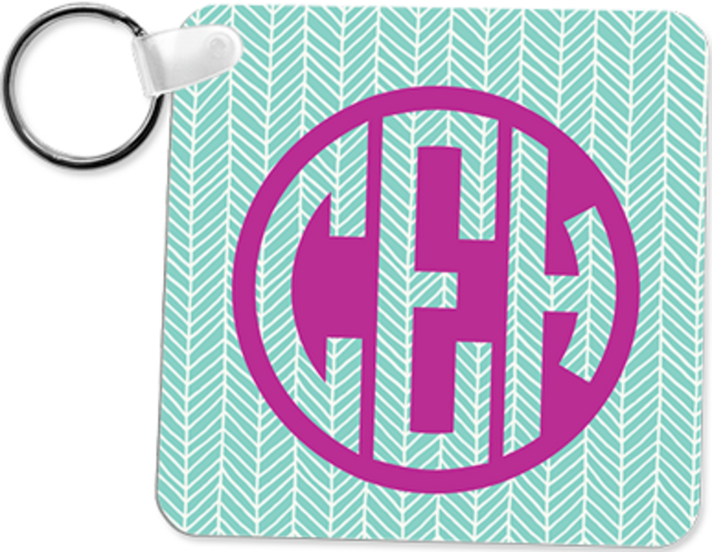 Customizable Key Chain - Square, Aluminum