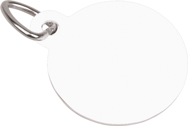 Customizable Pet Tag with Ring - Circle, Glossy