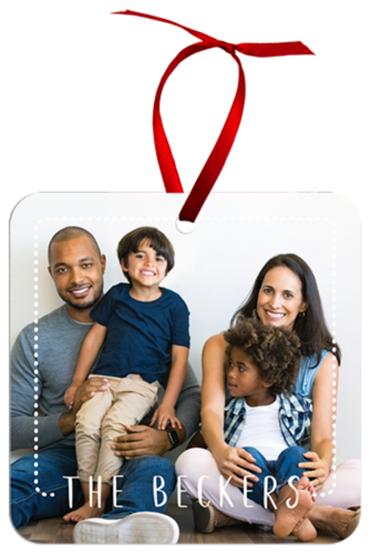 Customizable Ornament - Square, Glossy