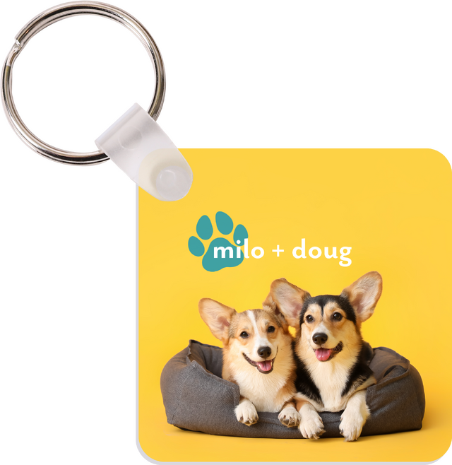 Customizable Key Chain - Square, FRP