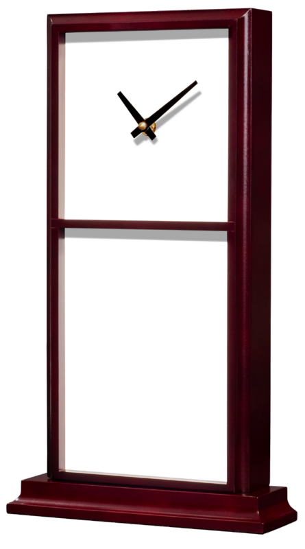 Customizable Mahogany Vertical Mantle Clock