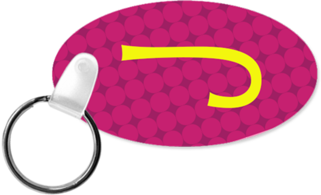 Customizable Key Chain - Oval, Glossy