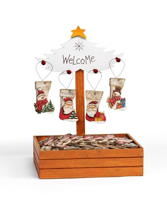 Santa, Snowman Stocking Ornament