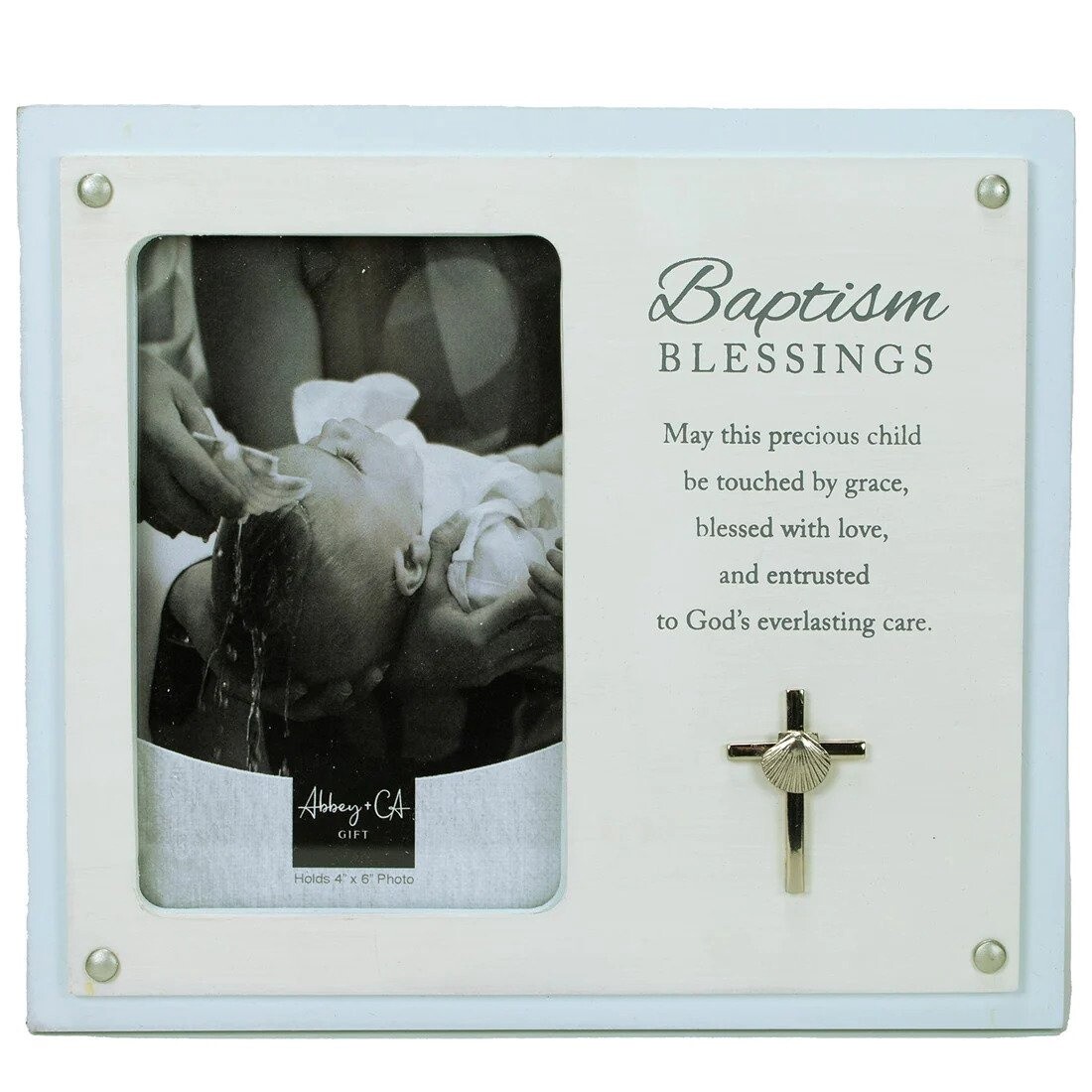 Baptism Blessing Photo Frame - 4&quot;x6&quot;