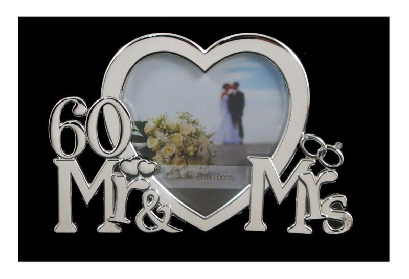 60th Anniversary Mr &amp; Mrs Heart Frame