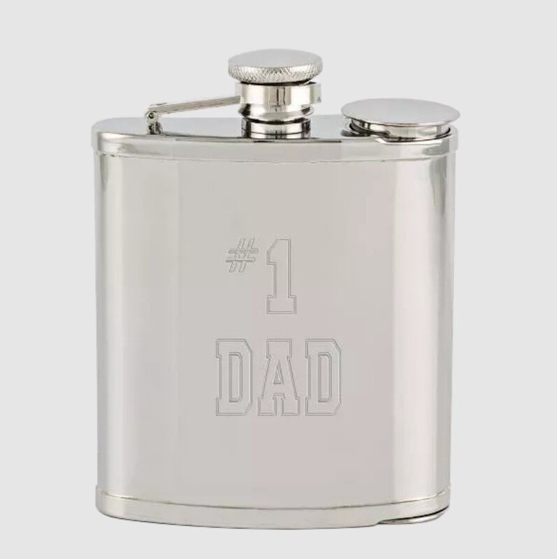 Stainless Steel 6oz flask with 2 Shot Glasses
