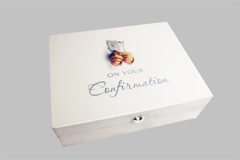 White Keepsake Box Confirmation