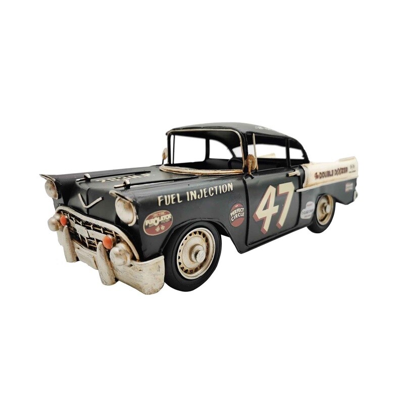 Black Classic Rally Car Metal Model
