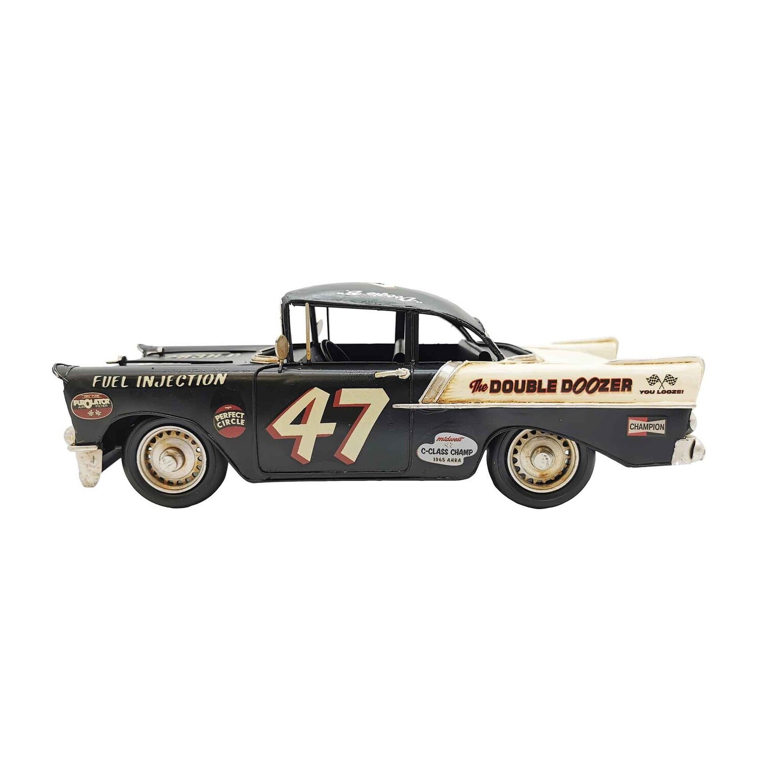 Black Classic Rally Car Metal Model