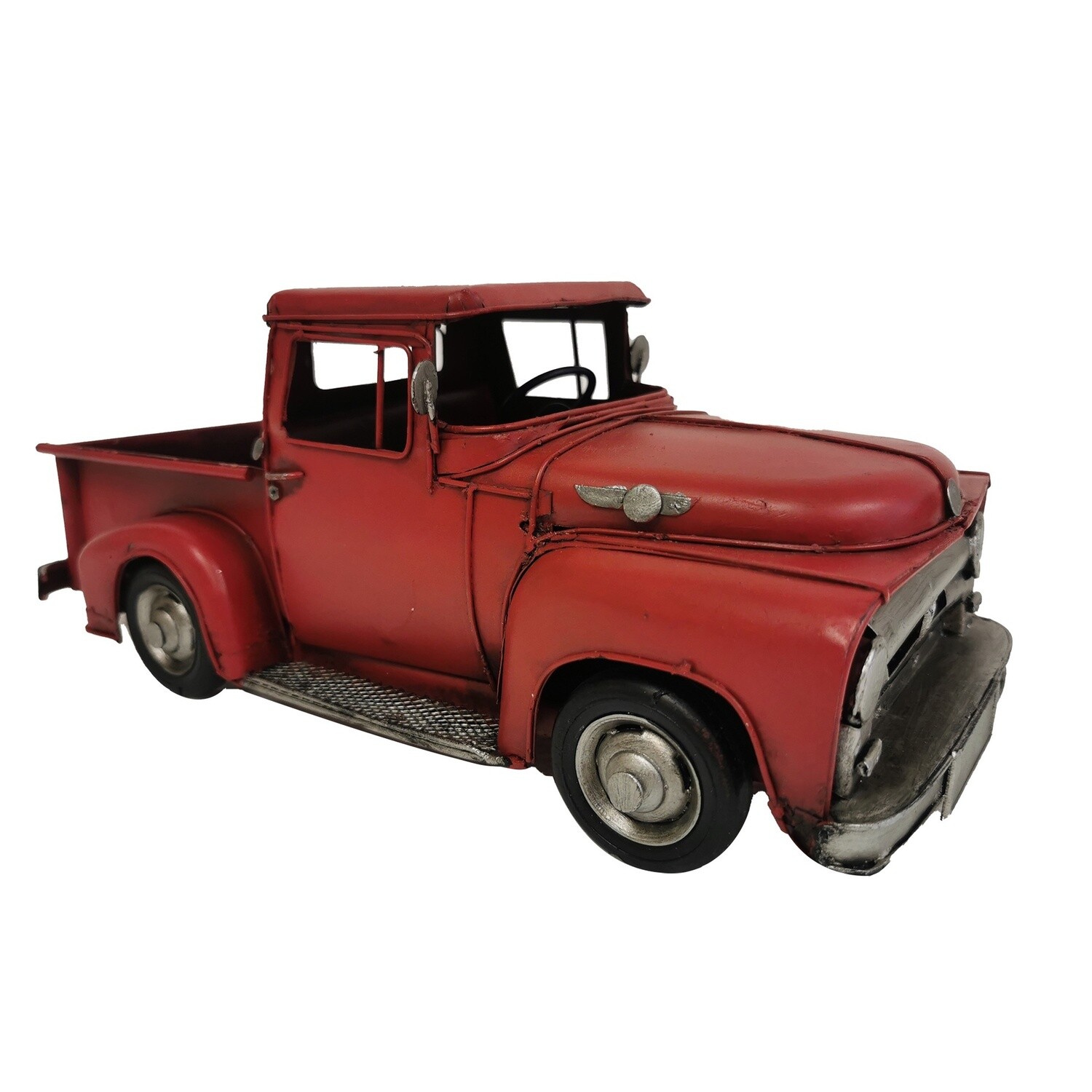 Handmade Pickup Truck Red Metal Model